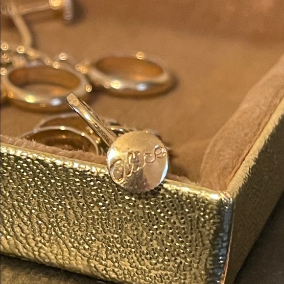 1950’s Alice Jewelry Co. Gold Plated Wedding Ring Screw-back Earrings - Picture 3 of 6